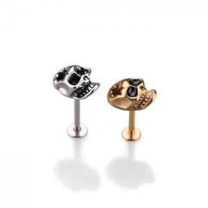 China Surgical Steel Skull Cartilage Earring tragus helix piercing labret piercing cool skull lip piercing rings supplier