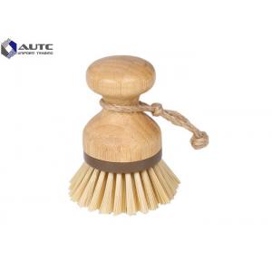 China Natural Bamboo Housekeeping Brushes For Pot Sink Kitchen Cleaning Scrubber supplier
