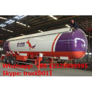 Chengli brand 3 axles 48700L 26 ton anhydrous ammonia lpg transport trailer with sunshield cover, ammonia tank trailer