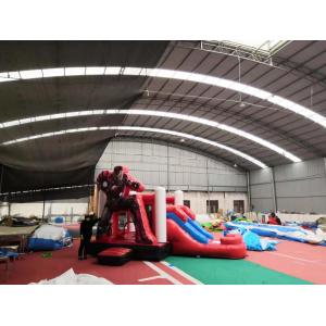 China Indoor Ironman Red Inflatable Bounce House Combo Waterproof Safety Material supplier