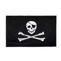 China OEM Custom Polyester Flag 3x5Ft Skull Crossbones Pirate Flag on sale