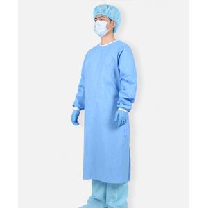 China 18-40gsm Medical Disposable Isolation Gown PP Spunbonded Non Woven Medical Gown supplier