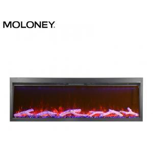 2840mm Realistic Flame Electric Fireplace Freestanding Glass