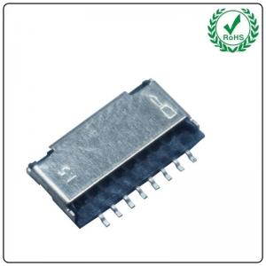 China Height 1.5mm 1.7mm Simple Switch Type 8Pin TF Card Connector For Mobile Phone supplier