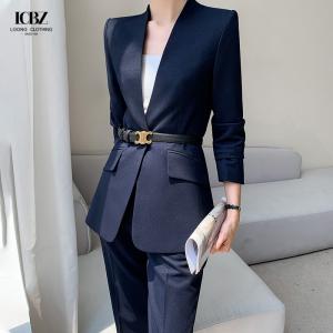 China Ladies Office Wear 2023 Elegant Single Breasted Work Dress for Professional Women supplier