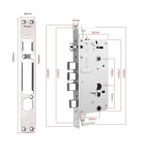 China Stainless Steel Smart Mortise Lock With Digital Finger Print Key Card on sale