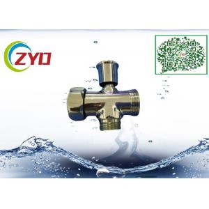 China F1/2'xM1/2xM3/4Three Way Chrome-Plated Brass Shower Faucet Diverter Valve With Zinc Handle supplier
