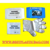 China Hot sale transparent convenient disposable pe plastic glove for sale