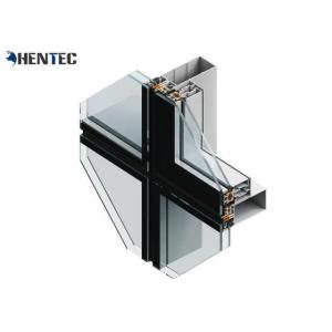 Powder Painted Aluminum Curtain Wall Profile , Aluminum Extrusion Profile