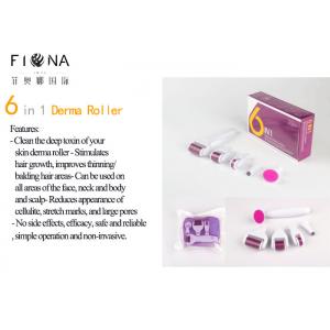 China Newest ! 6 in 1 derma roller 12/300/720/1200 needles titanium micro needle therapy derma roller/ dermaroller wholesale