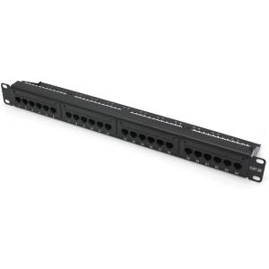 China Network UTP 19 Inch 1U Cat5e Patch Panel 24 Ports Unshielded Type supplier