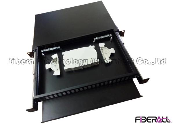 48 Fibers Slide Out Fiber Patch Panel With Rails And Front Board To Bear Pigtail
