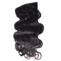 China Authentic Russian Virgin Clip In Hair Extensions , Clip In Human Hair Closure on sale
