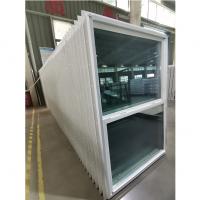 China Vertical Vinyl UPVC Casement Window Double Glazed Bay Window Low E Glass on sale