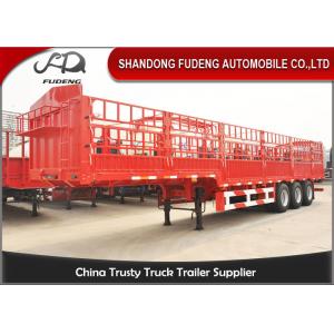 China 3 Axles 40 FT Side Wall Semi Trailer Steel Material 30-80 Tons Loading Capacity supplier