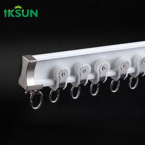 1.2mm Thickness Curved Corner Curtain Rail Metal Ceiling Recessed Curtain Track