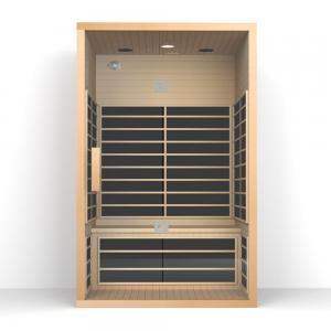 China Stress Reliever Detox 2 Person Cedar Sauna With Color Physiotherapy Light supplier