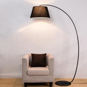 Vertical Arc Led Floor Lamps American Country Cloth Cover Living Room Decoration floor light（WH-MFL-17)