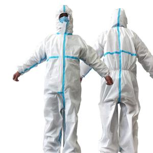 China Sterilized Disposable Protective Suit SMS / PP PE Material No Dust / Mildew supplier
