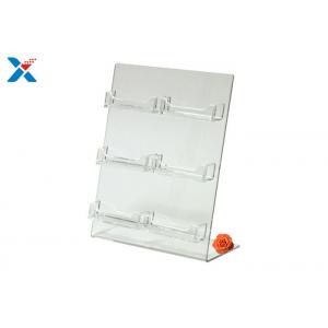 Plexiglass / Acrylic Business Card Holder , 6 Pockets Acrylic Document Holder