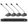 China Wireless Microphone System Pro UHF 4 Channel Lecture Desktop Gooseneck Mic for Karaoke Church Conference wholesale