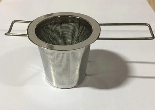 Tea Filtering Wire Mesh Filter Element Customized 304 Stainless Steel Etched