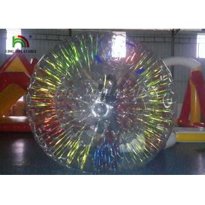 China Customize 1.0mm PVC Inflatable Zorb Ball With Colorful Glow For Business Use supplier