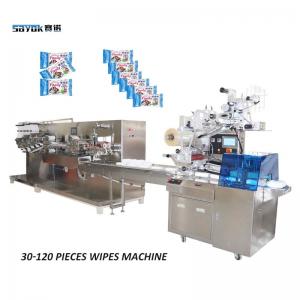 China PLC Control Wipe Production Line With 0.6Mpa Air Pressure supplier