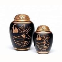 China Cat Pattern Pet Urns / Personalized Cat Urns Eco-Friendly Brass Material on sale