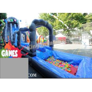 China Blue / Green Customized Inflatable Water Slide With Constant Blowing System wholesale