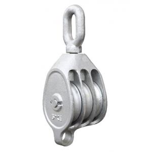 Chrome Painting Single / Double / Triple Snatch Block Pulley With Hook Manual