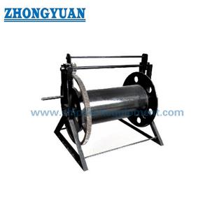 China CB/T 3468-92 Type B Mooring Rope Reel Steel Wire Rope Storage Reel With Lever Ship Deck Equipment supplier