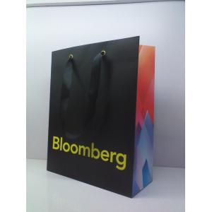 Customized Design Printed Art Paper Bags, Ribbon Handle Bags