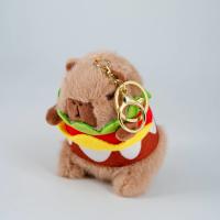 China Cute Capybara Plush Keychain With Clothes Adorable Small Stuffed Animal Keychain for sale