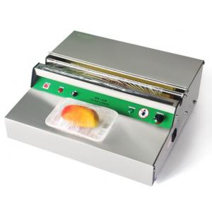 Stainless Steel Electric PVC Cling Film Wrapping Machine / Food Tray Sealing Machine