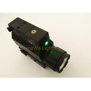 500 Lumen Tactical Flashlight With Green Laser Sight For Pistols IP64 Waterproof