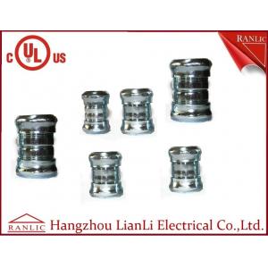 China 3 4 Steel EMT Conduit Fittings Galvanized Compression Coupling UL Listed , Blue White supplier
