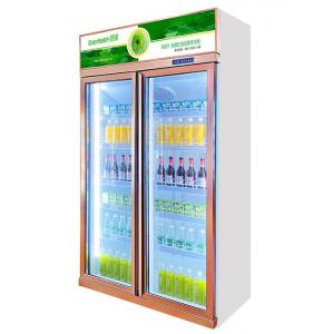 China Supermarket Commercial Beverage Display Case Coca Cola Fridge Chiller Glass Door R290 supplier