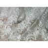 Embroidered Floral Sequin Tulle Lace Fabric For Bridal Couture Polyester Nylon