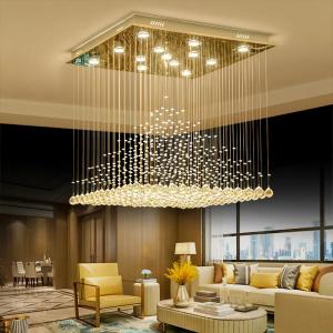 China Hardwired Contemporary Crystal Chandelier Ceiling Light 82-265 Volts supplier
