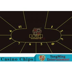 China Good Resilience Casino Table Layout High Density Black Color With Crown Logo supplier