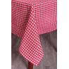 86% Cotton Natural Fabric Red Checkered Tablecloth , Full Sizes Picnic Checkered
