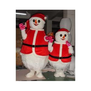 China Custom Adult and Kids Christmas Red Snowman Mascot Costumes wholesale