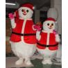 China Custom Adult and Kids Christmas Red Snowman Mascot Costumes wholesale