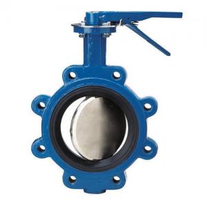 ANSI 150LB JIS 10K BS EN DIN DI Carbon stainless steel gearbox lug butterfly valves price with handle manual  pn16