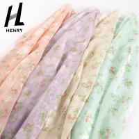 China Textile Soft Floral Chiffon Printed Fabric For Garment Light Weight on sale