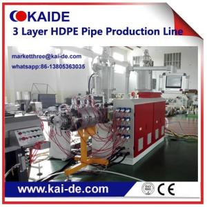 China 20-110mm HDPE irrigation pipe extruder machine three layer High speed Cheap price supplier