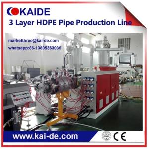China 20-110mmのHDPEの潅漑の管の放出機械3つの層の高速安い価格 wholesale