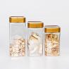 China Square Pet Material Transparent Food Storage Canister With PP Lid For Kitchen wholesale