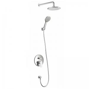 Rainfall Shower Built-in Set Modern Round Head Shower Bathroom 3 Function Hand Shower